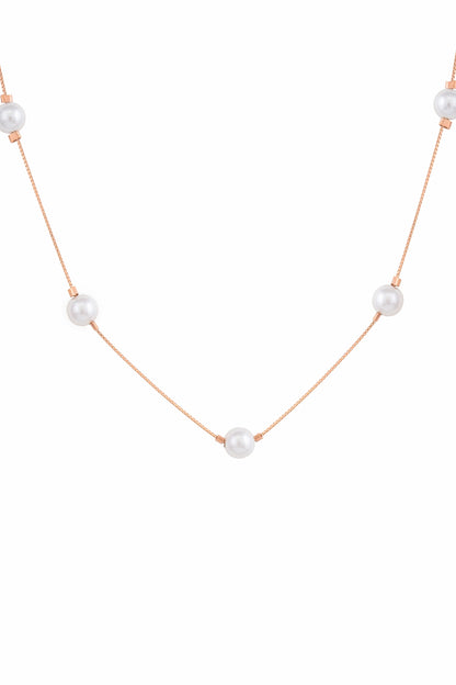 The Floating Pearls Necklace - 925 Silver
