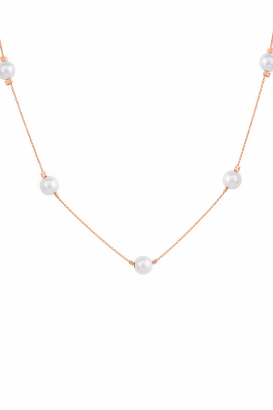 The Floating Pearls Necklace - 925 Silver