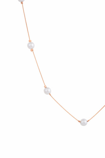 The Floating Pearls Necklace - 925 Silver