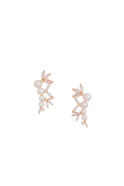 Fresh water Pearl with Cubic Zerconia - 925 Silver