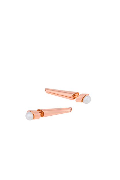 Push and Pull Fresh Water Pearl Stud -925 Silver