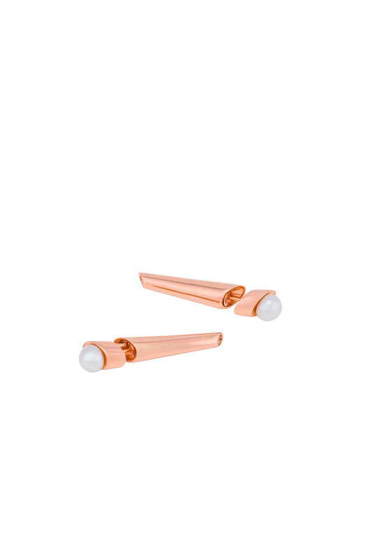 Push and Pull Fresh Water Pearl Stud -925 Silver