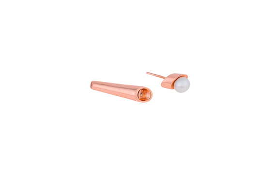Push and Pull Fresh Water Pearl Stud -925 Silver