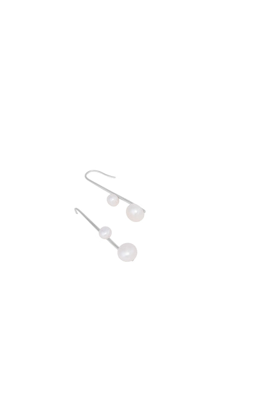 Real Pearl Hook Hanging - 925 Silver