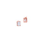 Cubic Zerconia Stone Emerald Cut Stud