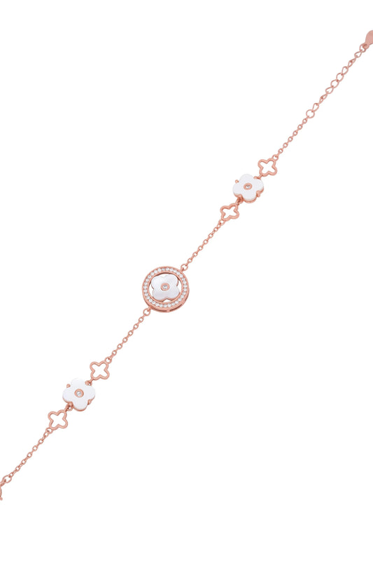 Floral Radiance Bracelet - 925 Silver