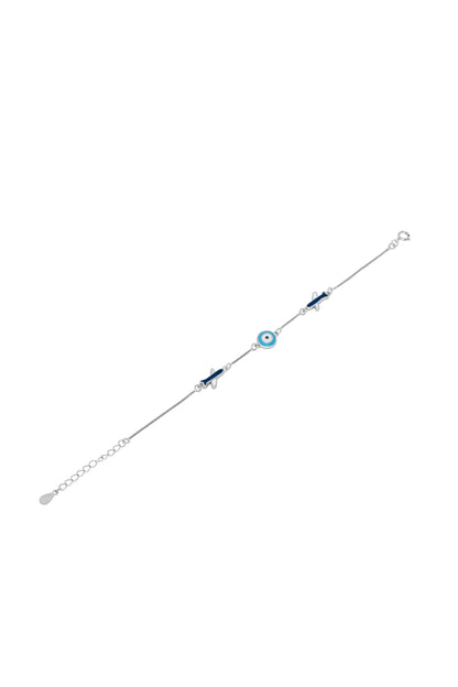 Enamel Light weight Bracelet - 925 Silver
