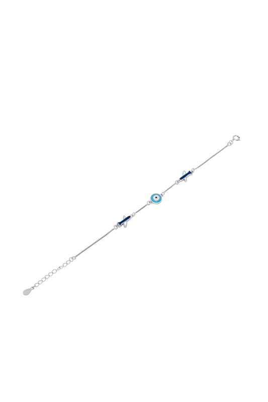 Enamel Light weight Bracelet - 925 Silver