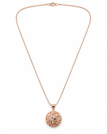 Rose Gold Bird Motif Pendant Necklace