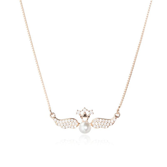 Celestial Wing Pearl Necklace