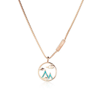 Mountain Whisper Rose Gold Necklace