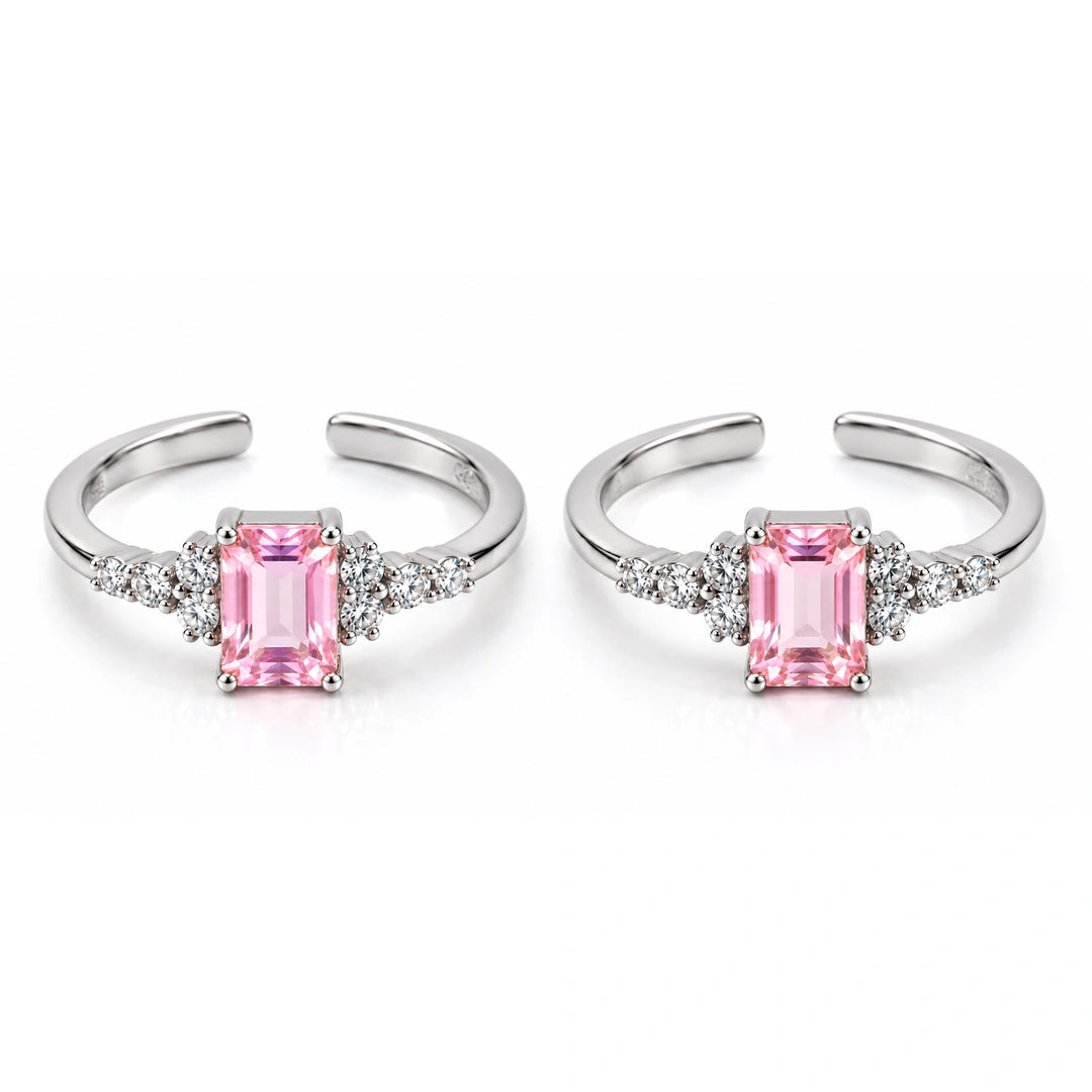 Aura Bloom 925 Silver Adjustable Toe Ring