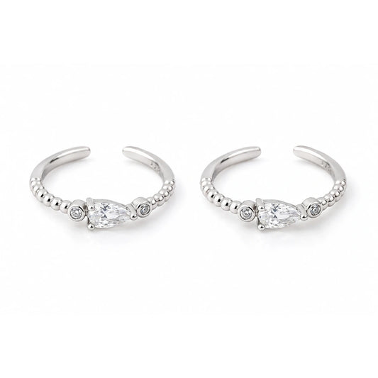 Aurelle Drop 925 Silver Adjustable Toe Ring – Rose Gold