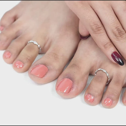 Beaded Grace 925 Silver Adjustable Toe Ring