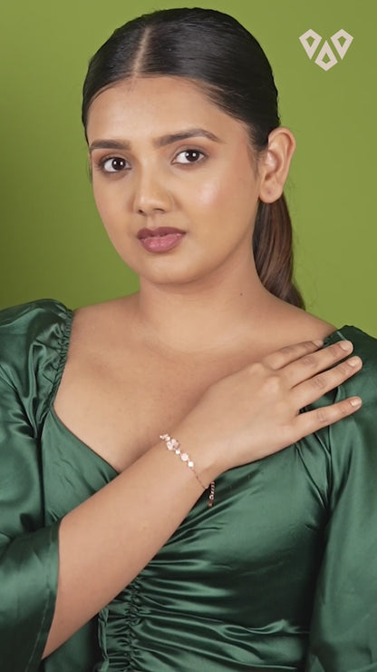 Blossom Elegance Rose Gold Bracelet - 925 Silver