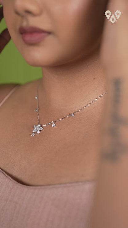 Daisy Cascade Necklace - 925 Silver