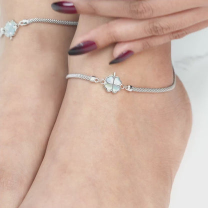 Lucky Charm Silver Anklet - 925 Silver