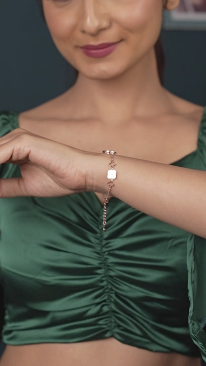 Floral Radiance Bracelet - 925 Silver