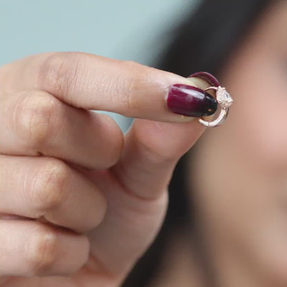 Celeste Droplet Hoops Earrings  - 925 Silver