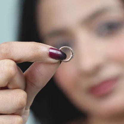 The Aurora Dot Hoops Earrings - 925 Silver