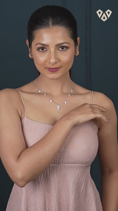 Radiant Bloom Necklace - 925 Silver