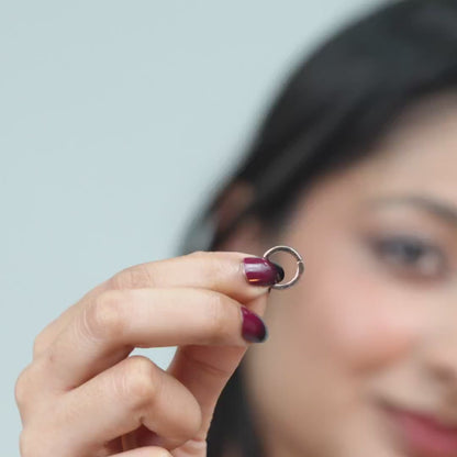 The Noir Wave Hoops Earrings - 925 Silver