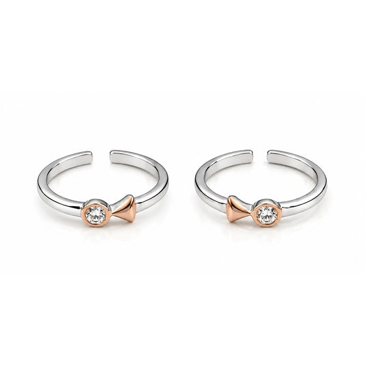 Élan Bow Silver Toe Ring
