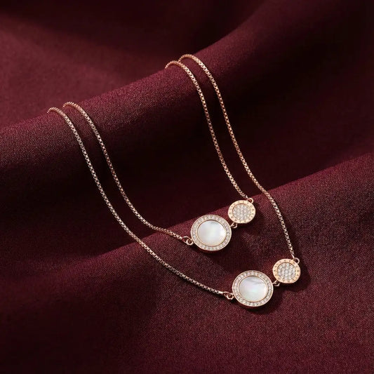 Rose Moon Elegance Anklet - 925 Silver