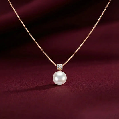 Luna Pearl Drop Necklace - 925 Silver