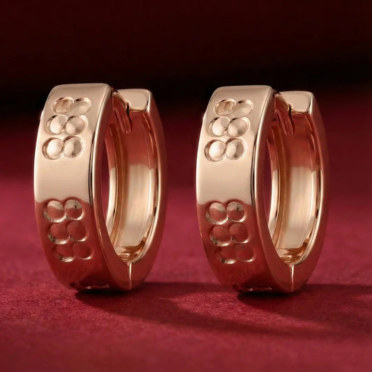 The Aurora Dot Hoops Earrings - 925 Silver