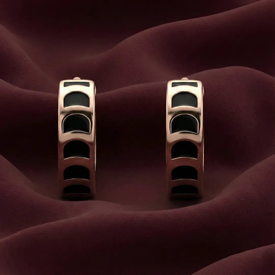 The NoirWave Hoops Earrings - 925 Silver