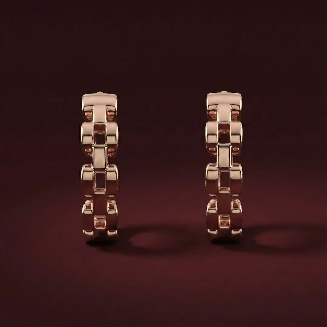 Statement Crossover Sparkle Hoops Earrings - 925 Silver