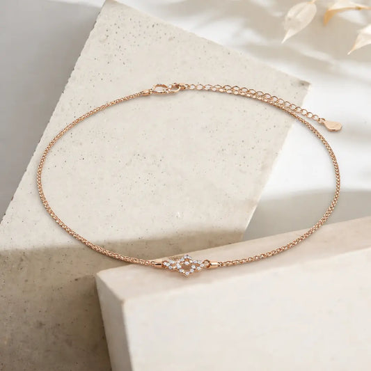 Infinity Bloom 925 Silver Rose Gold Filigree Adjustable Bracelet