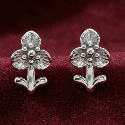 The Blossom Charm Sterling Silver Earrings - 925 Silver
