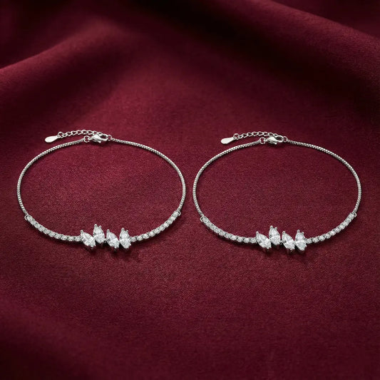 Starlight Symphony Silver Anklet - 925 Silver