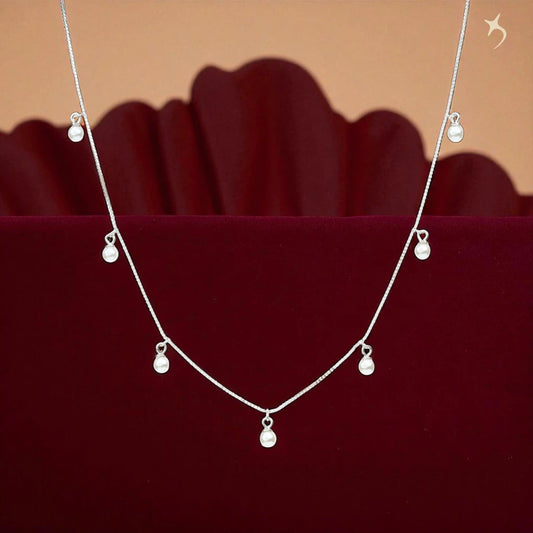 the Pearl Whisper Necklace - 925 Silver
