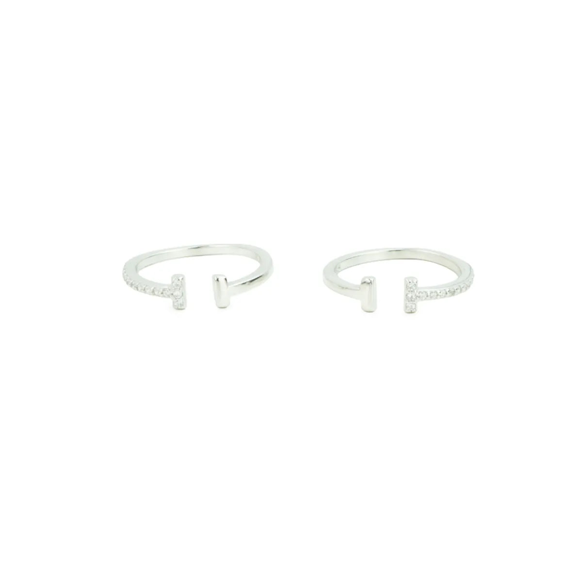Modern Bar Silver Adjustable Toe Rings