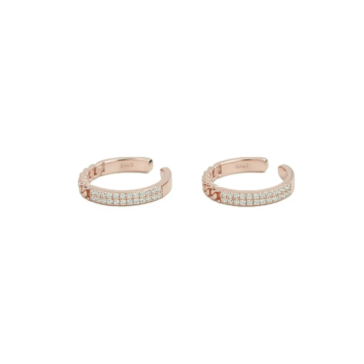 Gleam Luxe Rose Gold Silver Adjustable Toe Rings