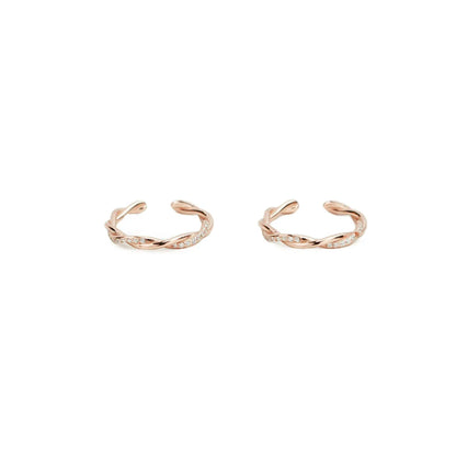 Twirl Grace Rose Gold Silver Adjustable Toe Rings