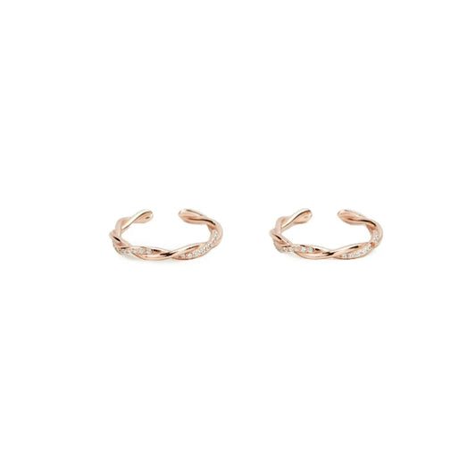 Twirl Grace Rose Gold Silver Adjustable Toe Rings