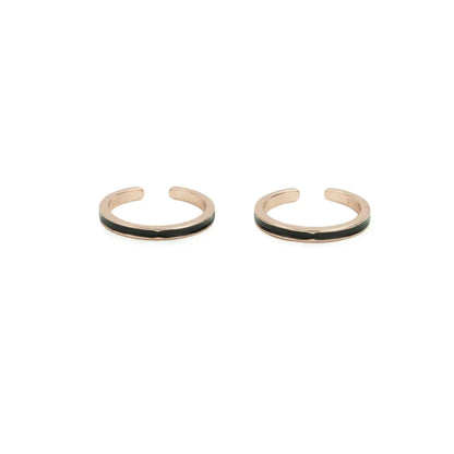 Noir Elegance Rose Gold Adjustable Toe Ring