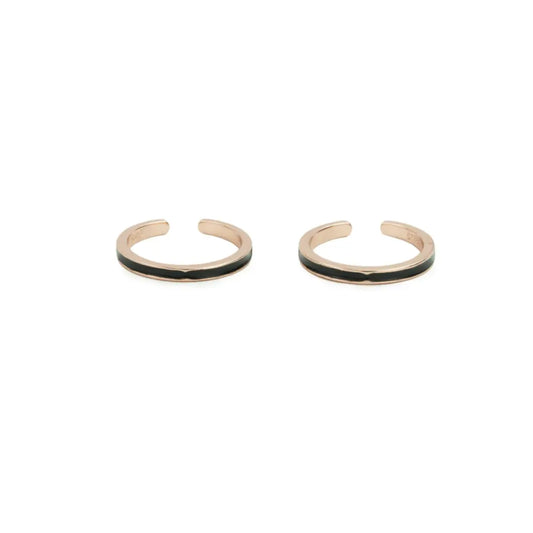 Noir Elegance Rose Gold Adjustable Toe Ring