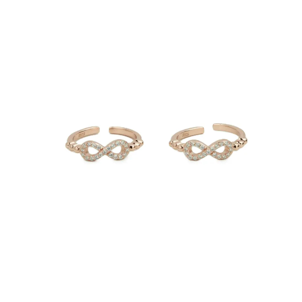 Infinity Spark 925 Silver Adjustable Toe Ring