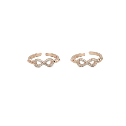 Silver 92.5 Infinity Spark Toe Ring