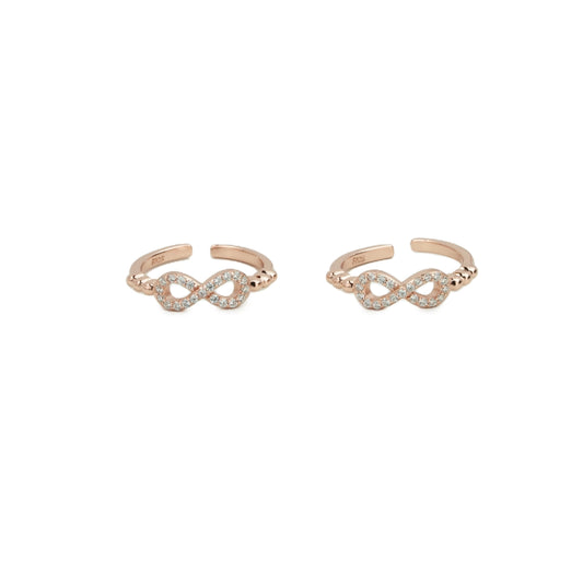 Silver 92.5 Infinity Spark Toe Ring