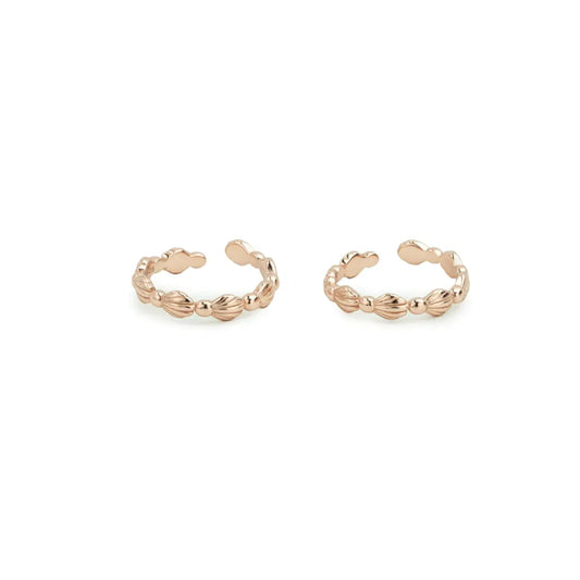 Rose Gold silver Bloom Toe Rings