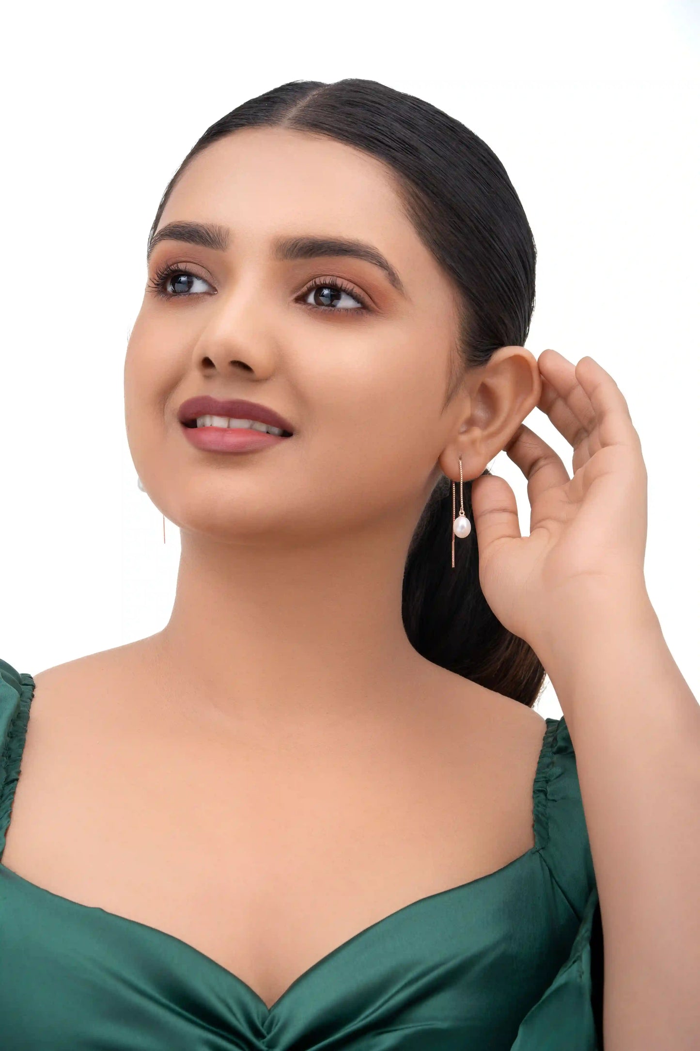 Fresh Water Pearl Danglers - 925 Silver